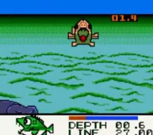 Black Bass Lure Fishing Gameboy Color Screen Capture